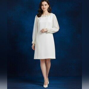 Marchesa Notte Long Sleeves beaded Dress, Size 10